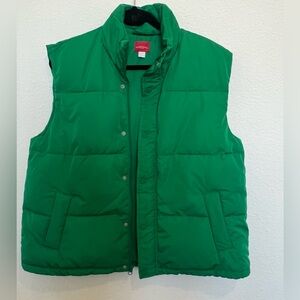 Target Wondershop Green Puffer Vest Women’s Size Large Lightweight Quilted